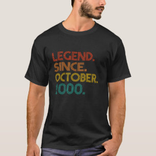 Camiseta Leyenda Desde Octubre 2000 Hombres Mujeres 2000 Vi
