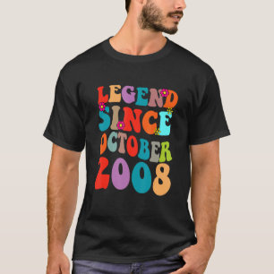 Camiseta Leyenda desde Octubre 2008 Vintage Birthday Retro