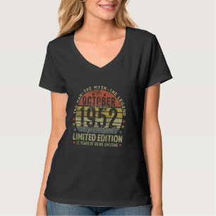 Camiseta Leyenda desde octubre de 1952 Mamáes de cumpleaños