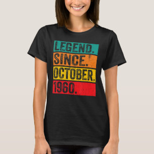 Camiseta Leyenda desde octubre de 1960 62º cumpleaños Retro