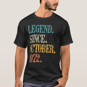 Camiseta Leyenda desde octubre de 1972 50º cumpleaños 50 añ