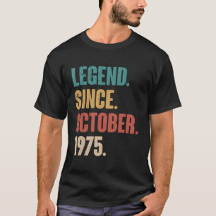 Camiseta Leyenda Desde Octubre De 1975 Retro 48º Cumpleaños