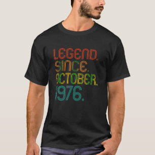Camiseta Leyenda Desde Octubre De 1976 Hombres Mujeres De 1