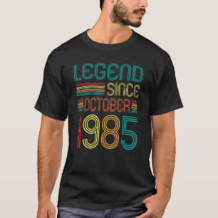 Camiseta Leyenda desde octubre de 1985 37º Cumpleaños Retro