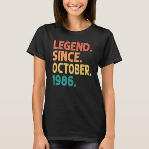 Camiseta Leyenda desde octubre de 1986 36 años Vintage 36t