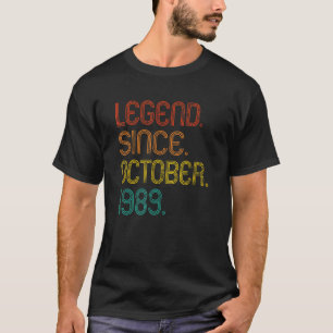 Camiseta Leyenda desde octubre de 1989 Retro 33 años 33