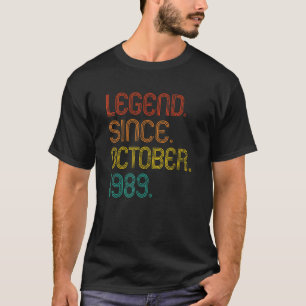 Camiseta Leyenda desde octubre de 1989 Retro 33 años 33
