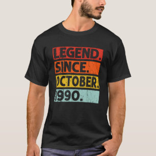 Camiseta Leyenda Desde Octubre De 1990 Vintage Octubre 1990