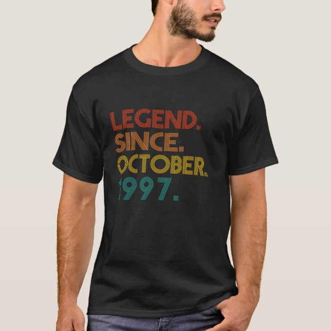 Camiseta Leyenda Desde Octubre De 1997 Hombres Mujeres 1997 (Anverso)