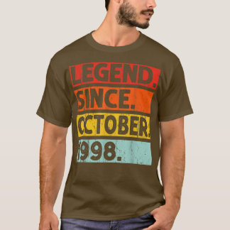 Camiseta Leyenda desde octubre de 1998 24º cumpleaños 24 añ