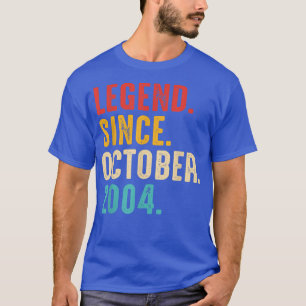 Camiseta Leyenda desde octubre de 2004 18º cumpleaños 18 añ