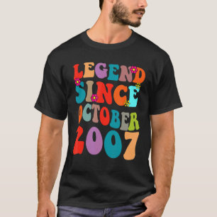 Camiseta Leyenda desde octubre de 2007 Vintage Birthday Ret
