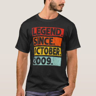 Camiseta Leyenda desde octubre de 2009 13º cumpleaños 13 añ