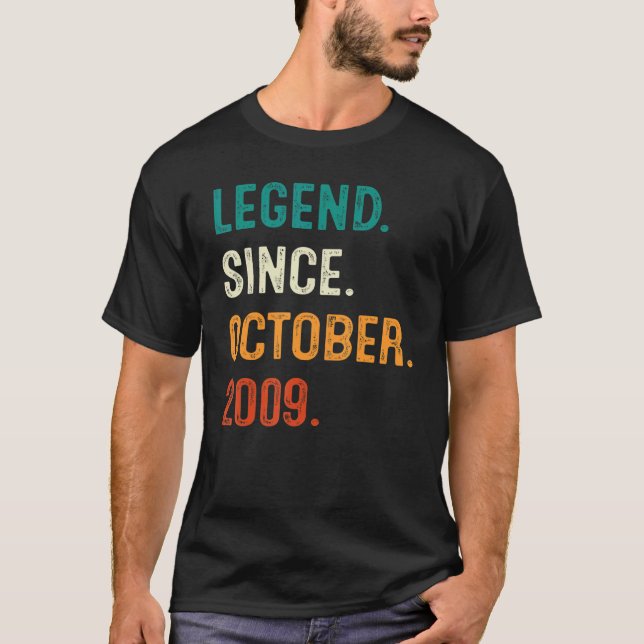 Camiseta Leyenda desde octubre de 2009 13 años (Anverso)