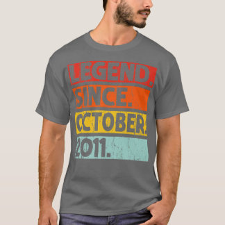 Camiseta Leyenda desde octubre de 2011 11º cumpleaños 11 añ