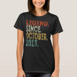 Camiseta Leyenda desde octubre de 2013 9 años Noveno cumple