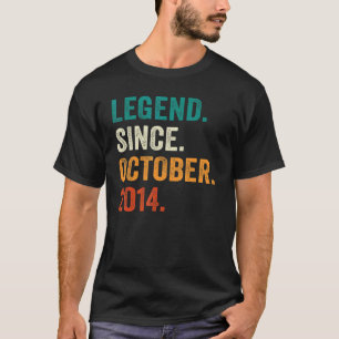 Camiseta Leyenda desde octubre de 2014 8º Cumpleaños 8 Años