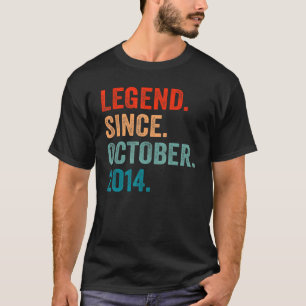 Camiseta Leyenda desde octubre de 2014 8º cumpleaños 8 años