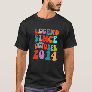 Camiseta Leyenda desde octubre de 2014 Vintage Birthday Ret