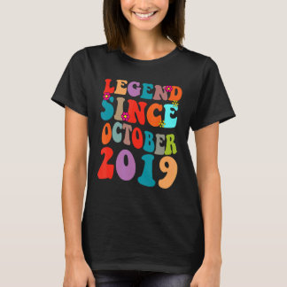 Camiseta Leyenda desde octubre de 2019 Vintage Birthday Ret