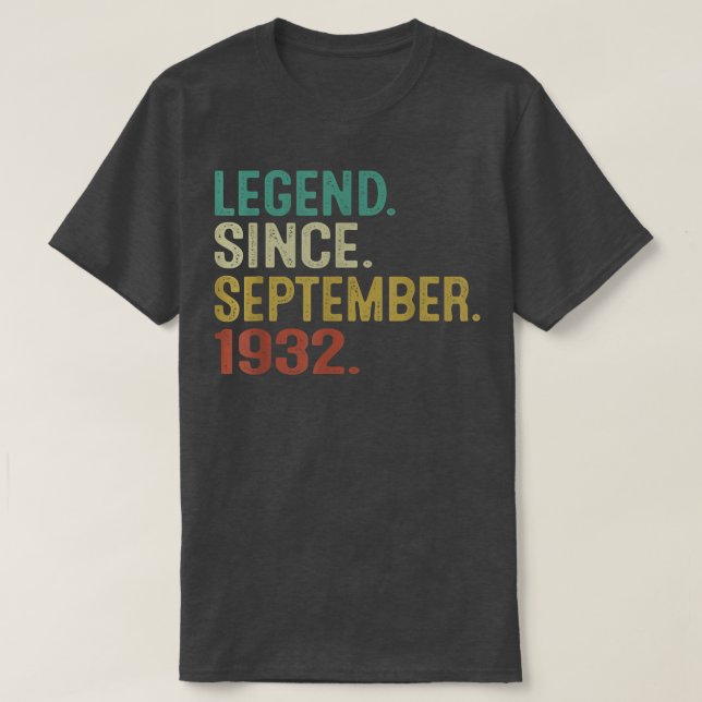 Camiseta Leyenda desde septiembre de 1932 Viñeta 90 cumplea (Diseño del anverso)