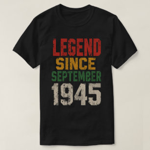 Camiseta Leyenda Desde Septiembre De 1945 Audaz Arte Con Pr
