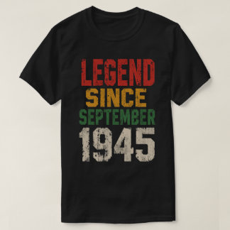Camiseta Leyenda Desde Septiembre De 1945 Audaz Arte Con Pr