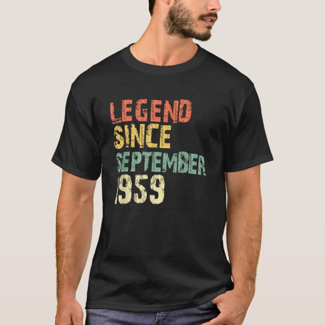 Camiseta Leyenda desde septiembre de 1959 60º regalo de cum (Anverso)