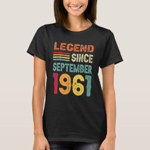 Camiseta Leyenda desde septiembre de 1961 61º cumpleaños 61