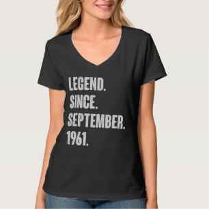 Camiseta Leyenda desde septiembre de 1961 61 años 61 años B