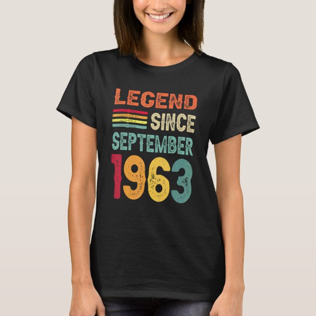 Camiseta Leyenda desde septiembre de 1963 59º cumpleaños 59 (Anverso)