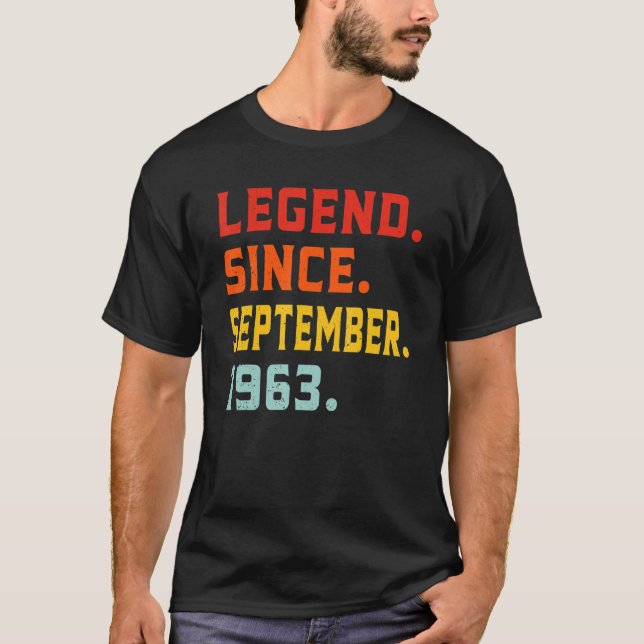 Camiseta Leyenda desde septiembre de 1963 59 años de edad 5 (Anverso)