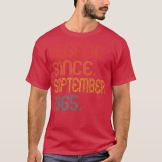 Camiseta Leyenda desde septiembre de 1965 Regalos de 57 año