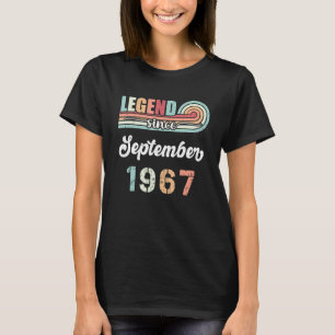 Camiseta Leyenda Desde Septiembre De 1967 55 Años Vintage B