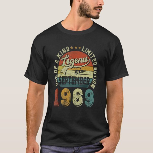 Camiseta Leyenda desde septiembre de 1969 53 años de edad 5 (Anverso)