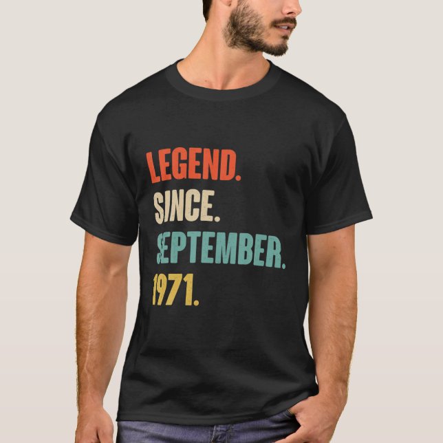 Camiseta Leyenda Desde Septiembre De 1971 Cumpleaños - Rega (Anverso)