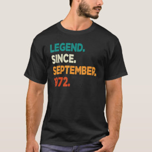 Camiseta Leyenda desde septiembre de 1972 50º cumpleaños 50