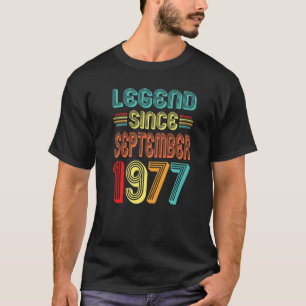 Camiseta Leyenda desde septiembre de 1977 45º Bday Retro 45