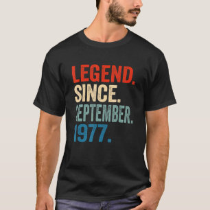 Camiseta Leyenda desde septiembre de 1977 45º cumpleaños 45