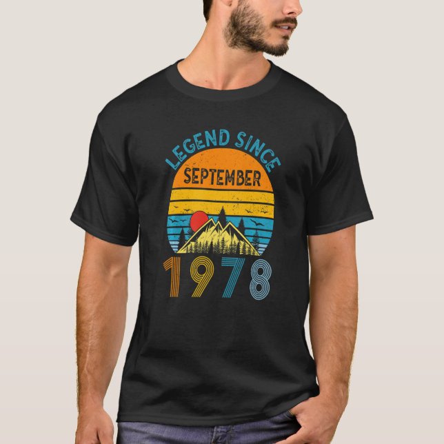 Camiseta Leyenda desde septiembre de 1978 44º cumpleaños Re (Anverso)