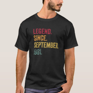Camiseta Leyenda Desde Septiembre De 1981 40º Regalo De Cum