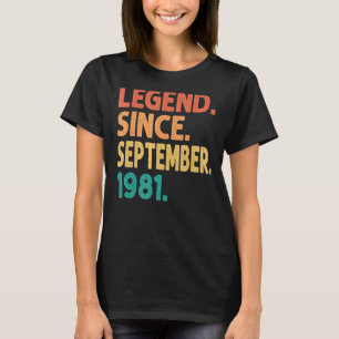 Camiseta Leyenda desde septiembre de 1981 41º cumpleaños 41