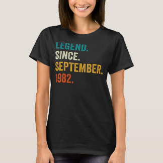 Camiseta Leyenda desde septiembre de 1982 40º cumpleaños 40