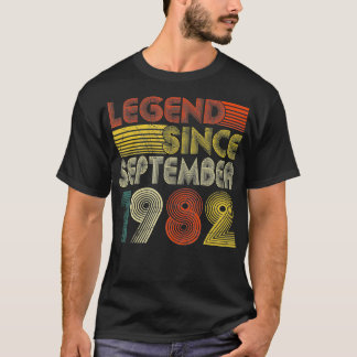 Camiseta Leyenda desde septiembre de 1982 Retro 40 cumpleañ