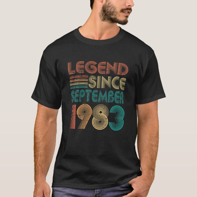 Camiseta Leyenda Desde Septiembre De 1983 Regalo 38º Día (Anverso)