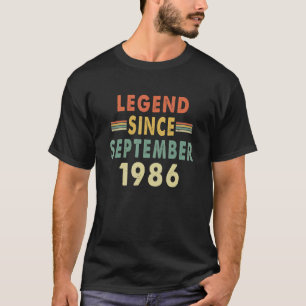 Camiseta Leyenda desde septiembre de 1986 36º cumpleaños