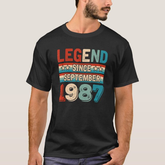 Camiseta Leyenda desde septiembre de 1987 Retro 35 años (Anverso)