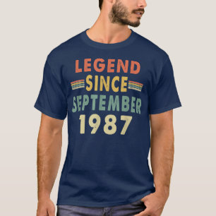 Camiseta Leyenda desde septiembre de 1987Cumpleaños 35