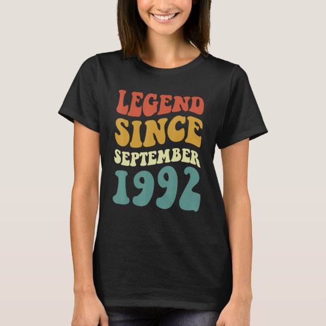 Camiseta Leyenda Desde Septiembre De 1992 Retro Groovy 30 A (Anverso)