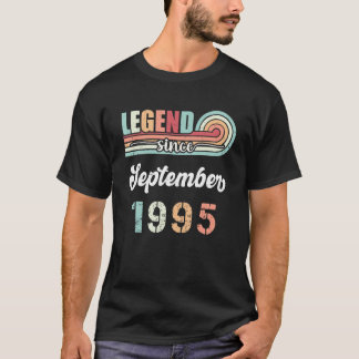 Camiseta Leyenda Desde Septiembre De 1995 27 Años Vintage B